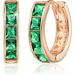 Women Trendy Tragus Piercing Jewelry Cubic Zirconia Studs Huggie Earrings